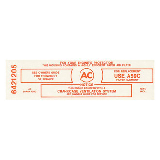 QRP® - Air Cleaner Service Decal with A59C (#6421205)