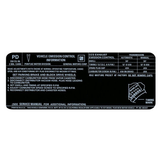 QRP® - Emissions Decal 350 2V, PD