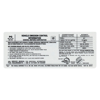QRP® - Emissions Decal 400, AT, PG, 490151