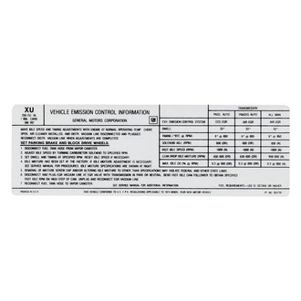 QRP® - Emissions Decal 250 1V, XU, 355739