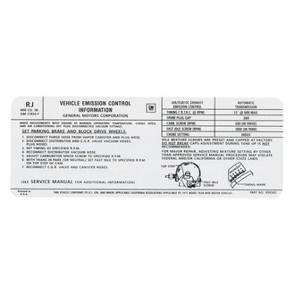 QRP® - Emissions Decal 400 4V, AT, RJ, 499383