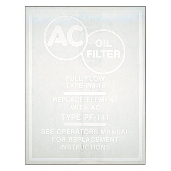 QRP® - Oil Filter Canister Decal