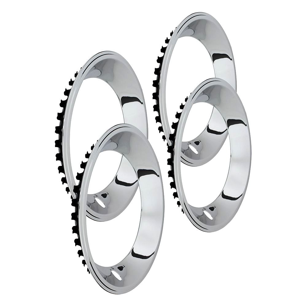 QRP® K979668 15" Stainless Steel Wheel Trim Rings with Stepped Lip