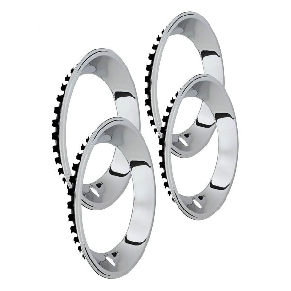 QRP® - 15" Stainless Steel Wheel Trim Rings With Stepped Lip