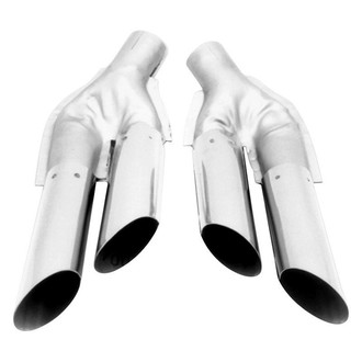 QRP® - Round Clamp-On Chrome Splitter Exhaust Tips