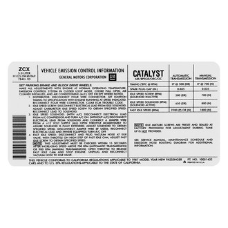QRP® - Emissions Decal 5.0, Calif