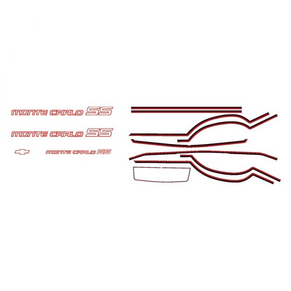 QRP® - "Monte Carlo SS" Maroon/Orange Body Stripe Kit