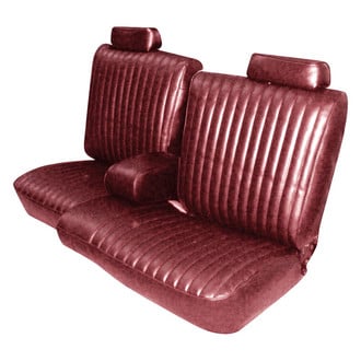 QRP® - PUI™ Maroon Front Split Bench with Armrest Seat Upholstery, Maroon