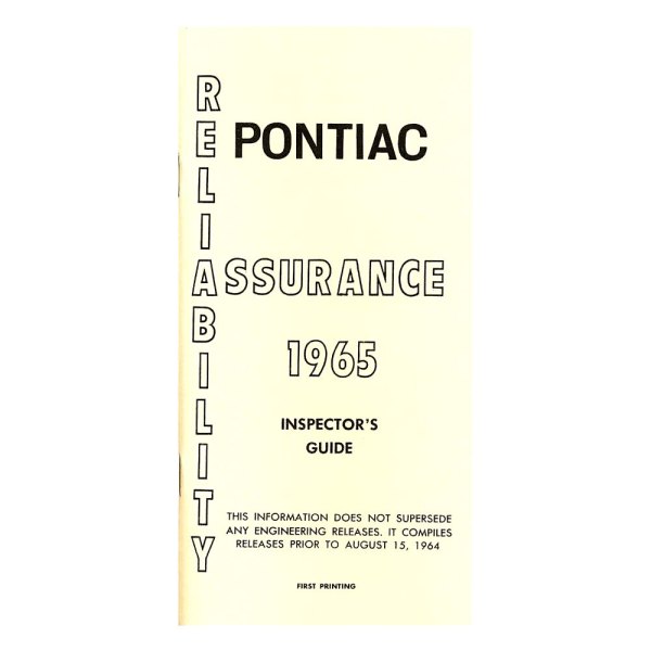 QRP® - Inspectors Guides, 1965 Pontiac