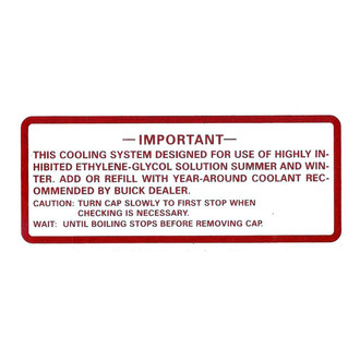 QRP® - Generator Warning Engine Compartment Decal