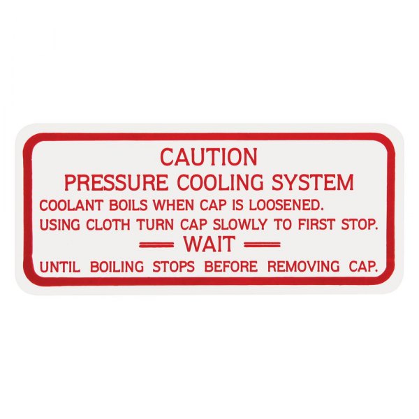 QRP® - Cooling System Caution Engine Compartment Decal