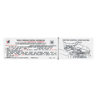 QRP® - Emissions Decal 455, 4bbl, Stage 1, MT, BJ, Late