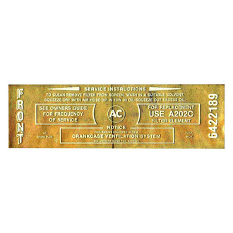 QRP® - Gold Air Cleaner Service Decal Wildcat 445