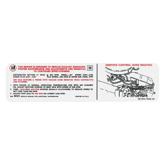 QRP® - Emissions Decal 350, 2bbl, AT, BB, Early
