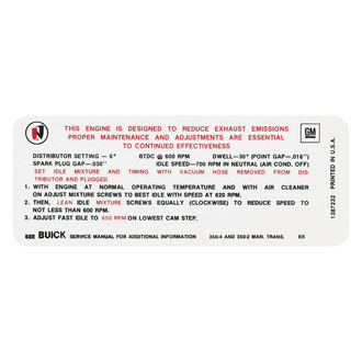 QRP® - Emissions Decal 350, MT, BB