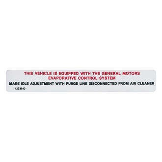QRP® - Emissions Decal Evaporative Control, V8