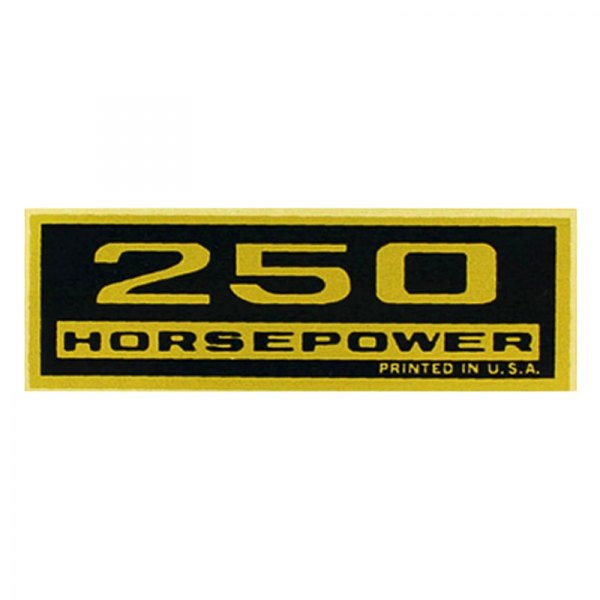 QRP® - "250HP" Black/Gold Valve Cover Decal