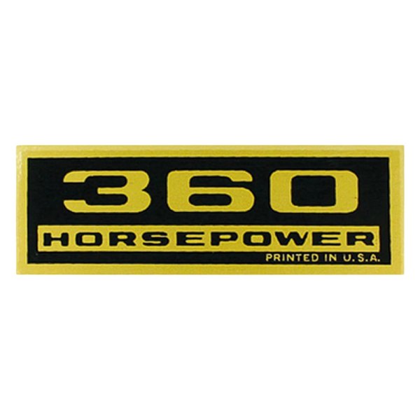 QRP® - "360HP" Black/Gold Valve Cover Decal