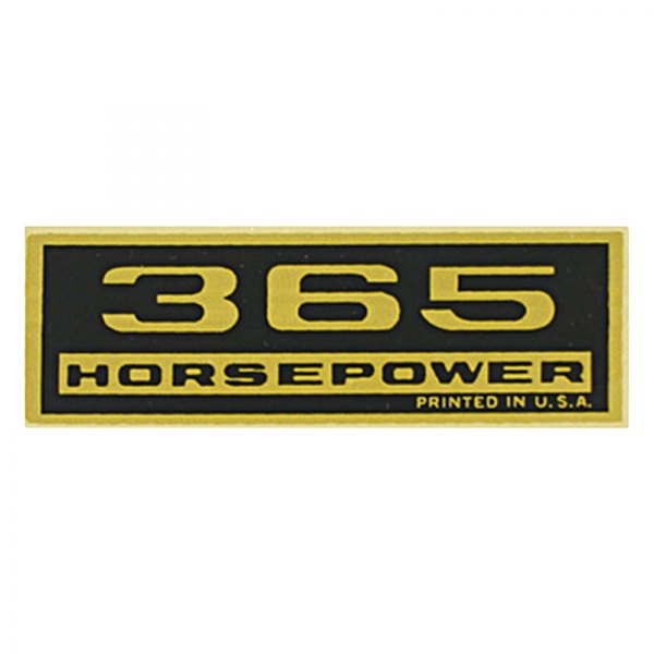 QRP® - "365HP" Black/Gold Valve Cover Decal
