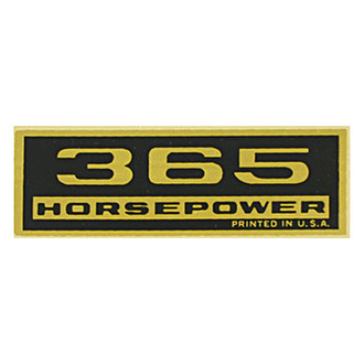 QRP® - "365HP" Black/Gold Valve Cover Decal