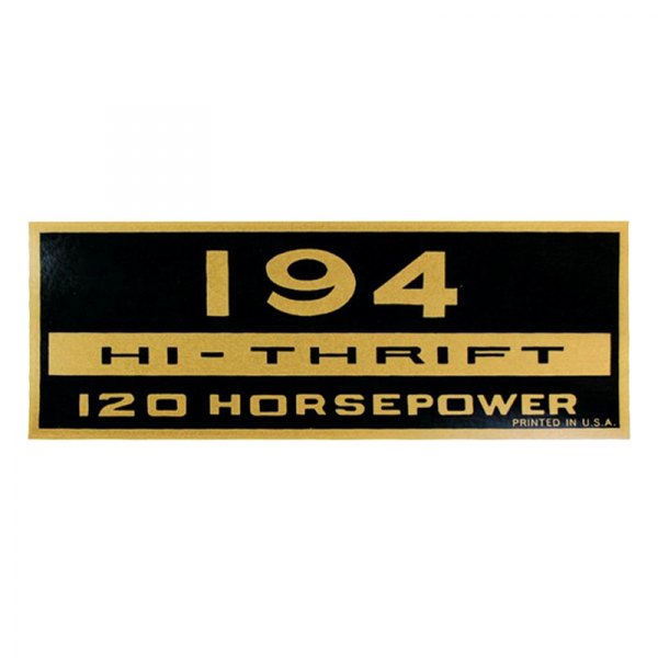 QRP® - "194 Hi-Thrift 120HP" Valve Cover Decal