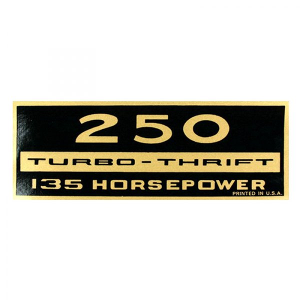 QRP® - "250 Turbo-Thrift 135HP" Valve Cover Decal