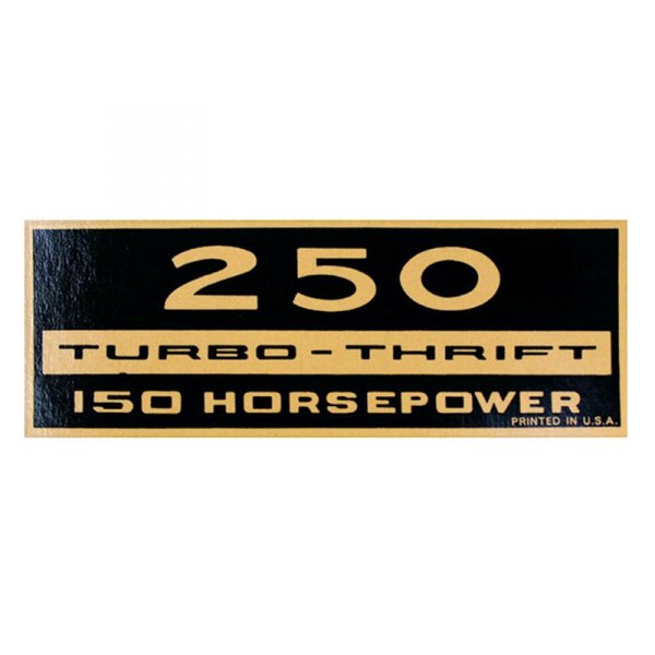 QRP® - "250 Turbo-Thrift 150HP" Valve Cover Decal