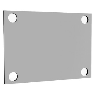 QTP® - Steel Plated Oval 4-Bolt Electric Exhaust Cutout Cover Plate
