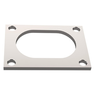 QTP® - Steel Plated 4-Bolt Electric Exhaust Cutout Flange (3" Diameter)