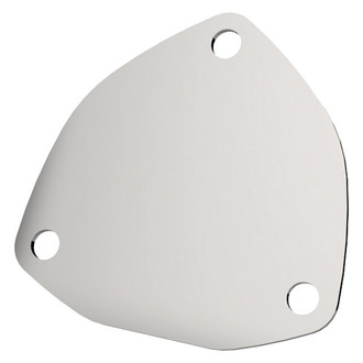 QTP® - Steel Plated 3-Bolt Electric Exhaust Cutout Cover Plate (3.5" Diameter)