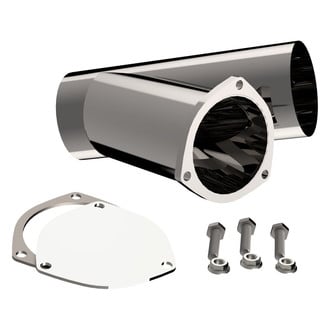 QTP® - Stainless Steel Polished Exhaust Cutout Y-Pipe (4" Diameter)