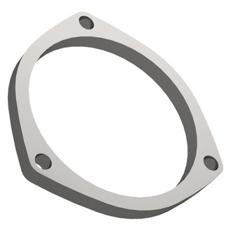 QTP® - Steel Plated 3-Bolt Electric Exhaust Cutout Flange (4" Diameter)