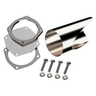 QTP® - DIY Stainless Steel Polished Exhaust Cutout Pipe (5" Diameter)