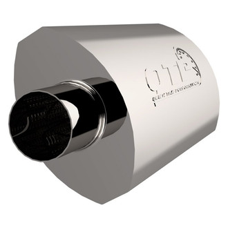 QTP® - AR3 304 Stainless Steel Oval Brushed Exhaust Muffler