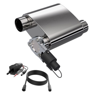 QTP® - Screamer 304 Stainless Steel Oval Brushed Exhaust Muffler (3" Offset ID, 3" Offset OD, 10" Length)