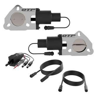 QTP® - Aluminum Natural Electric Exhaust Cutout Valves (2.25" Diameter)