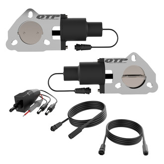 QTP® - Aluminum Natural Electric Exhaust Cutout Valves (2.5" Diameter)