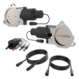 QTP® - Aluminum Natural Electric Exhaust Cutout Valves (3.5" Diameter)