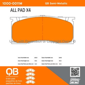 Quality-Built® - QB Semi-Metallic Brake Pads