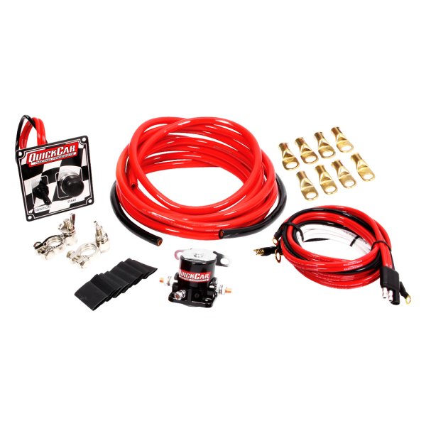 QuickCar Racing® - 4-Gauge Less Master Disconnect Wiring Kit With 50-102 Ignition Panel
