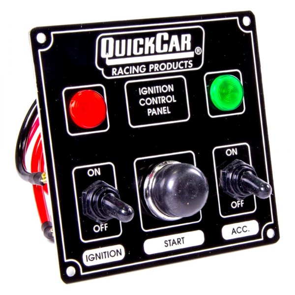 QuickCar Racing® - Lighted Ignition Control Panel With Two Pilot Lights