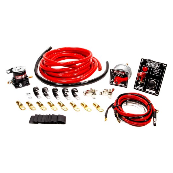 QuickCar Racing® - 2-Gauge Wiring Kit With Black Switch Panel/Master Disconnect