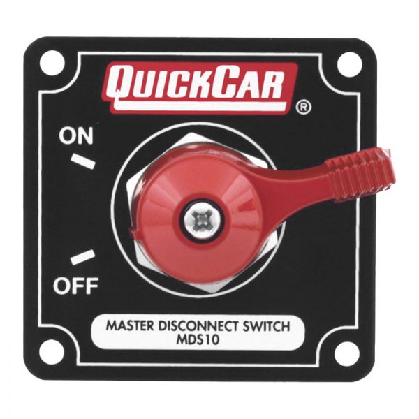 QuickCar Racing® - Wide Handle Battery Master Disconnect Switch with Mounting Panel