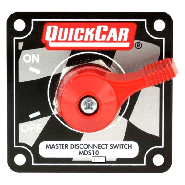 QuickCar Racing® - Wide Handle Battery Master Disconnect Switch with Alternator Post and Mounting Panel