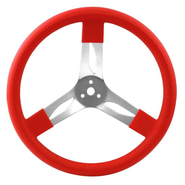 QuickCar Racing® - Aluminum Steering Wheel with Red Grip
