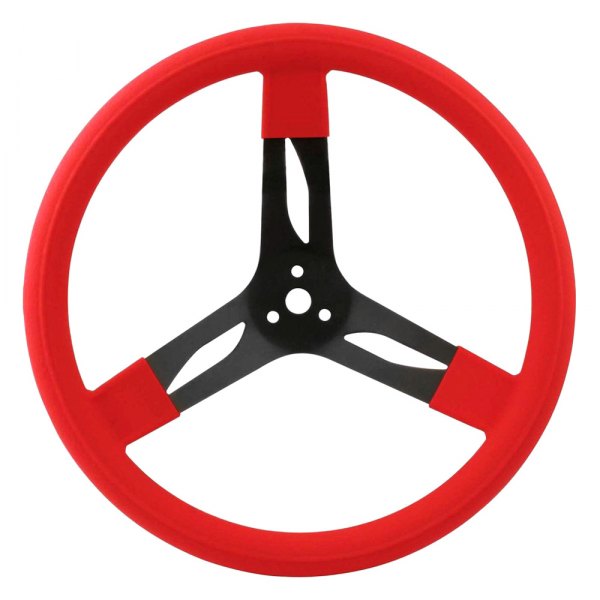 QuickCar Racing® - Steel Steering Wheel with Red Grip