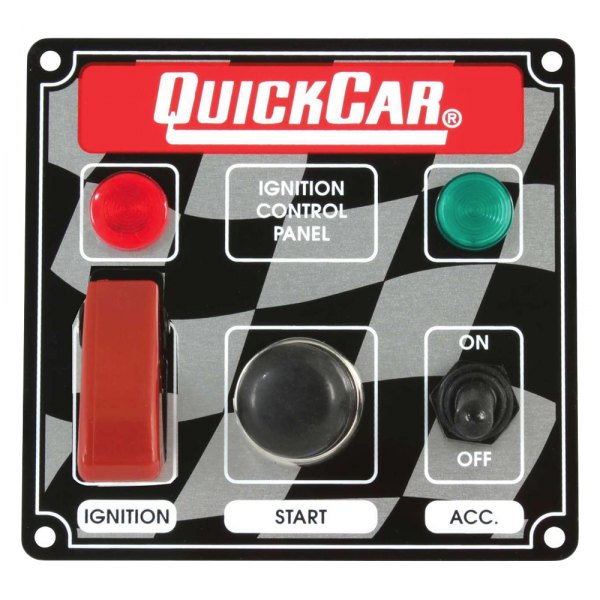 QuickCar Racing® - Lighted Ignition Control Panel with Flip Cover With Flip Switch Ignition Cover