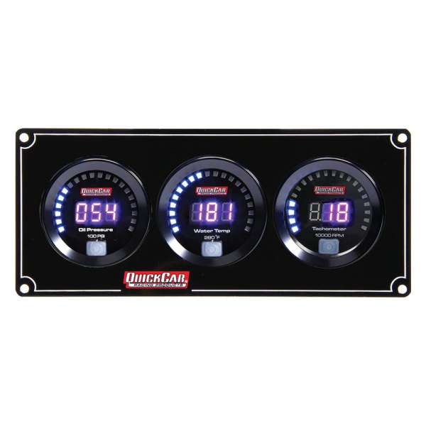 QuickCar Racing® - Digital 3-Gauge Panel (Oil Pressure/Water Temp/Tachometer)