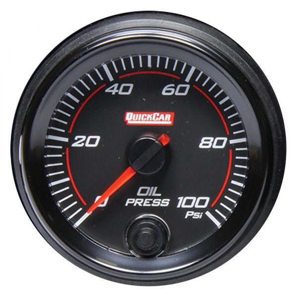 QuickCar Racing® - Redline 2-5/8" Oil Pressure Gauge, 0-100 PSI