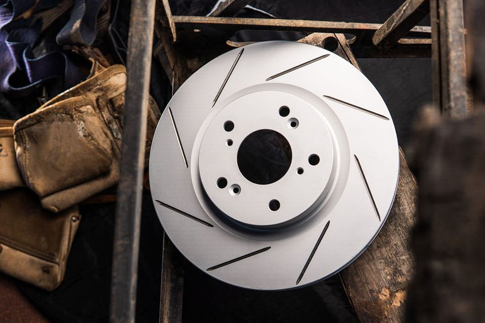 Coated Slotted Brake Rotor